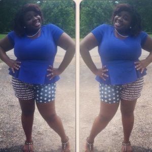 American Flag Plus Size Shorts